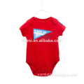 new arrival 100% cotton Vibran style pure color print logo cute infant clothes